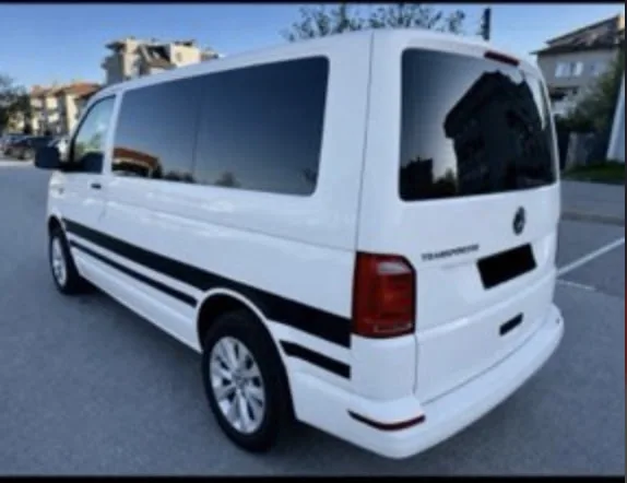 VW Transporter minibus — rear view